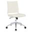 Jive White Armless Mid Back Office Chair