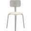 Jo Upholstered Stackable Dining Chair in Grey and Cream