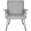 Johannes Grey and Black 17.3 Inch Modern Leather Arm Chair
