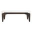 Josef White and Dark Brown Retro Lacquer Floating Top Coffee Table
