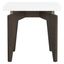 Josef White and Dark Brown Retro Lacquer Floating Top Lacquer End Table