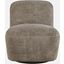 Josie Upholstered Contemporary Casual Swivel Accent Chair In Mink