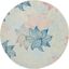 Jubilant Ivory And Multicolor 5 Round Area Rug