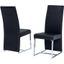 Judoc 18 Inch Faux Leather Dining Chair Set of 2 In Black