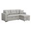 June LAF Pullout Sleeper Sectional with Storage and 2 Throw Pillows In Beige