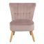 June Mauve and Natural Mid Century Accent Chair
