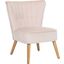 June Pale Pink and Natural Mid Century Accent Chair