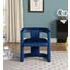 June Velvet Arm Chair In Blue