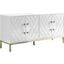Junior 64 Inch Transitional Wood Sideboard In White And Gold