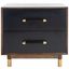 Justice 2 Drawer Nightstand in Walnut and Black