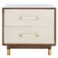 Justice 2 Drawer Nightstand in White Wash