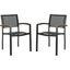 Kaelan Black and Brown Stackable Chair Set of 2