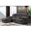 Kamryn Sectional With Console In Brown