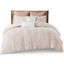 Kara Cotton Jacquard Queen Comforter Set In Blush