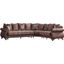 Karizma Living Room Sectional In Brown