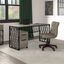 Kathy Ireland Home By Bush Furniture City Park 60W Industrial Writing Desk With Mobile File Cabinet In Driftwood Gray