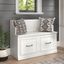 Kathy Ireland Home by Bush Furniture Woodland 40W Entryway Bench with Doors in White Ash