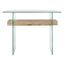Kayley Clear and Natural Rectangular Modern Glass Console Table