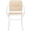 Keiko White and Natural Cane Dining Chair
