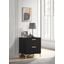 Kendall 2-Drawer Nightstand Black and Gold