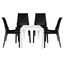 Kent 5 Piece Outdoor Dining Set In White and Black