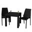 Kent Outdoor Dining Set with 2 Chairs In Black