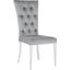 Kerwin Tufted Upholstered Side Chair Set Of 2 Grey and Chrome