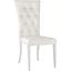Kerwin Tufted Upholstered Side Chair Set Of 2 White and Chrome
