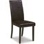 Kimonte Brown Upholstered Dining Side Chair Set of 2
