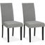 Kimonte Dark Brown/Gray Dining Upholstered Side Chair Set of 2