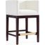 Kingsley Counter Stool in Ivory and Dark Walnut