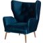 Klara Midnight Blue Fabric Single Seat Sofa