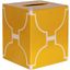 Kleenex Yellow And Cream Pattern Box
