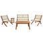 Kobina 5Pc Outdoor Living Set in Natural Rope