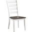 Kona Gray And White Ladder Back Side Chair