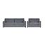 Kylo 2 Piece Sofa and Cuddle Chair Set In Ash Gray