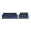 Kylo 2 Piece Sofa and Cuddle Chair Set In Blue