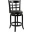Kyoto 24 Inch Swivel Counter Stool In Black