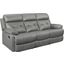 Lambent Gray Leather Double Reclining Sofa