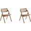 Lambinet Folding Dining Chair In Nature Cane Set of 2
