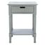 Landers 1 Drawer Accent Table in Distressed Grey