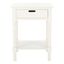 Landers 1 Drawer Accent Table in Distressed White