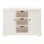 Landers 2 Door Console and 3 Removable Baskets in Distressed White