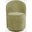 Landon Mid-Century Modern Upholstered Swivel Dining Chair Set of 2 In Green