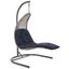 Landscape Light Gray Navy Hanging Chaise Lounge Outdoor Patio Swing Chair