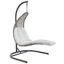 Landscape Light Gray White Hanging Chaise Lounge Outdoor Patio Swing Chair