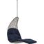 Landscape Outdoor Patio Hanging Chaise Lounge Outdoor Patio Swing Chair In Light Gray Navy