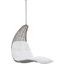 Landscape Outdoor Patio Hanging Chaise Lounge Outdoor Patio Swing Chair In Light Gray White