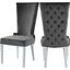 Lanoraie Grey Velvet Dining Chair Set of 2