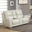 Laurel Power Reclining Console Loveseat In Ivory